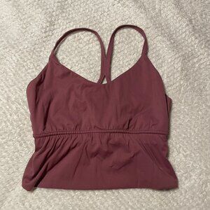 Purple strappy racerback workout top size small